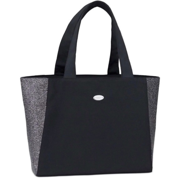 Coach Fragrance Black Glitter Tote Bag - Picture 1 of 9
